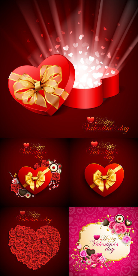 喜庆情人节爱心矢量素材02