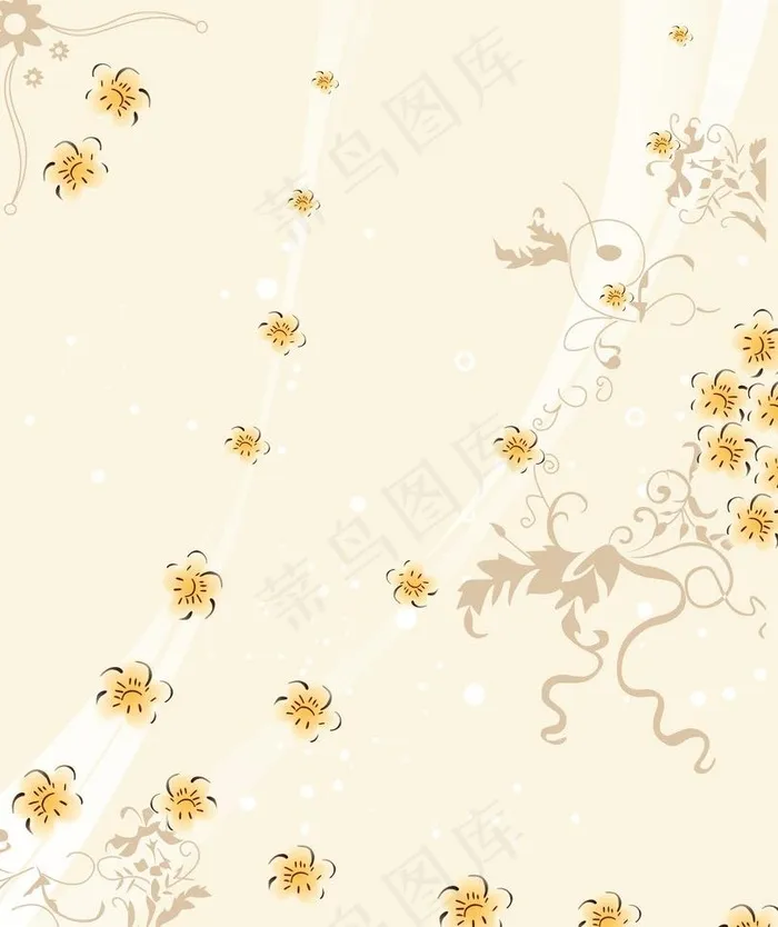 小黄花 移门花纹psd模版下载