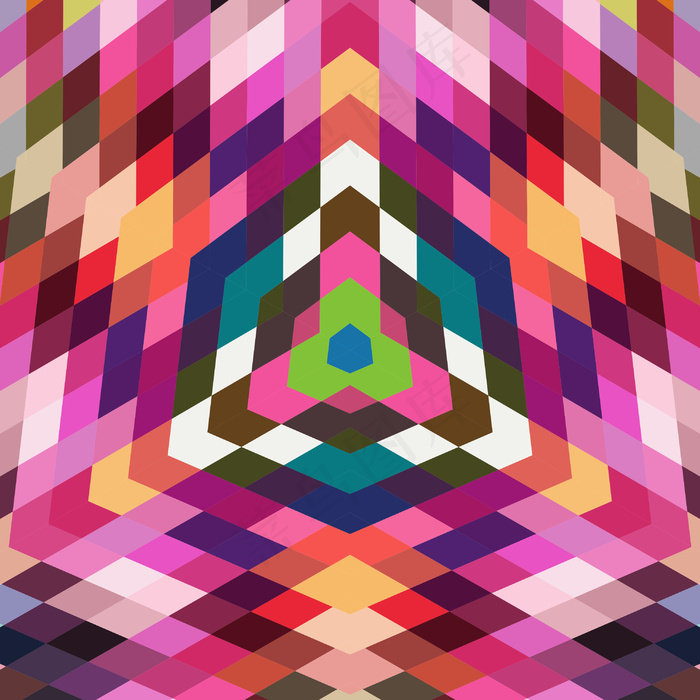 与你的文本背景的地方复古几何形状的...