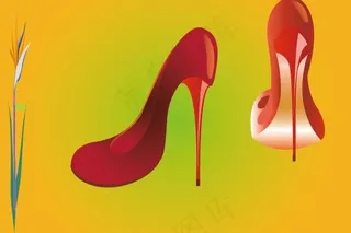 矢量高跟鞋图片