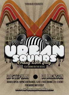 国外复古怀旧音乐海报PSD素