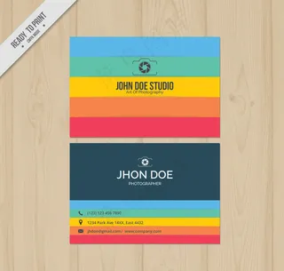 多种颜色的摄影名片