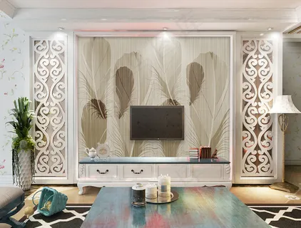 欧式抽象电视背景墙