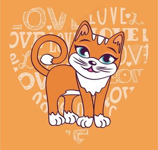 可爱卡通猫卡通老虎