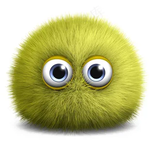 3D怪物毛球图片