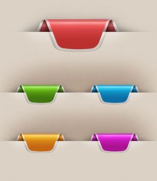 简洁页面包角psd分层