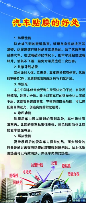 汽车贴膜展架图片