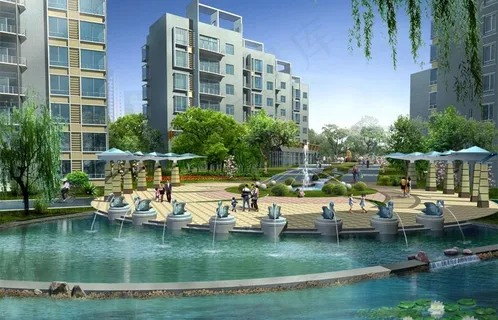 小区景观效果图图片 小区景观效果图图片