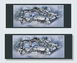 中式园林建筑效果图