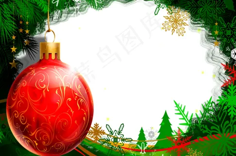 圣诞框架平面设计图图片