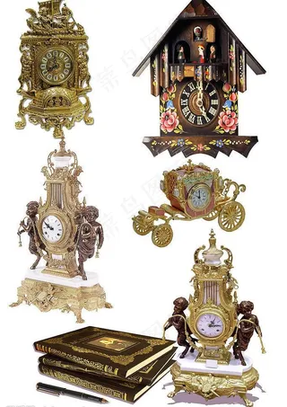 欧式风格挂钟psd源文件图片