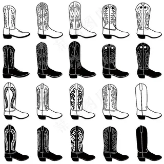 矢量靴子插画