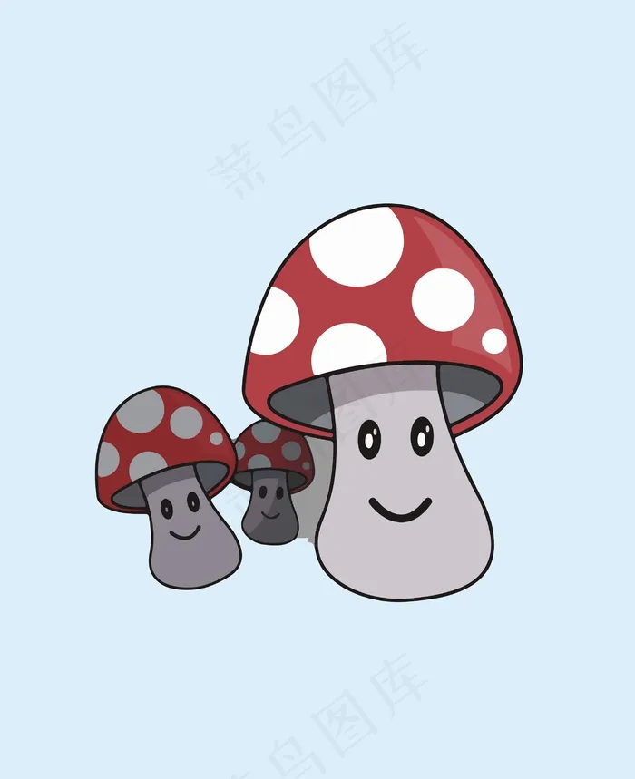 蘑菇图案cdr矢量模版下载