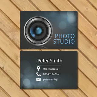 黑色摄影师创意名片