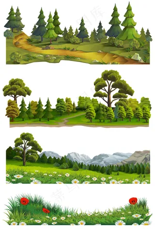 精美田野自然景观矢量素材 (10)