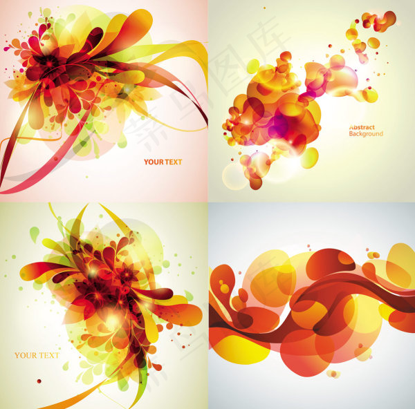 绚丽的潮流花纹——矢量素材