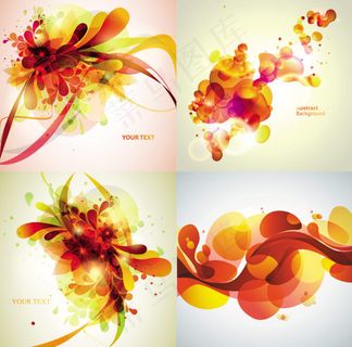 绚丽的潮流花纹——矢量素材