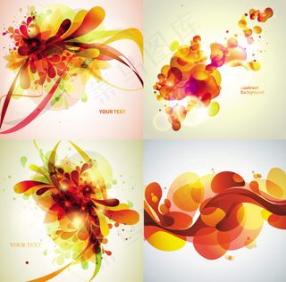 绚丽的潮流花纹——矢量素材