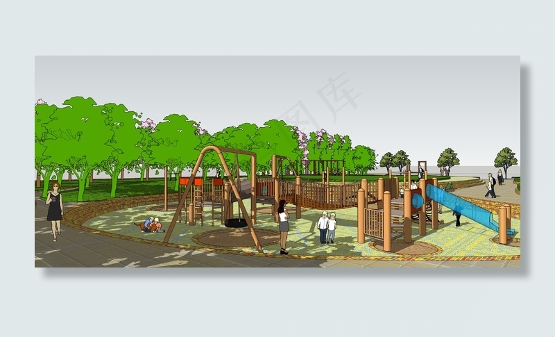 广场景观设计效果图图片