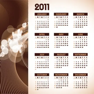 2011年历日历设计矢量模板 2011年历日历设计矢量模板