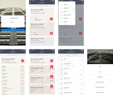 银行App概念设计移动手机APP界面UI