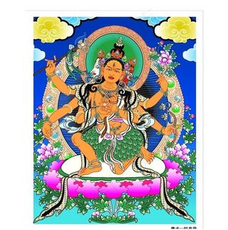 唐卡叶衣母佛像