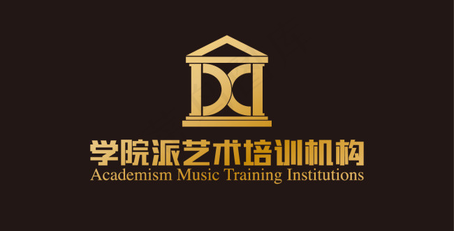 学院派标牌制作ai矢量模版下载