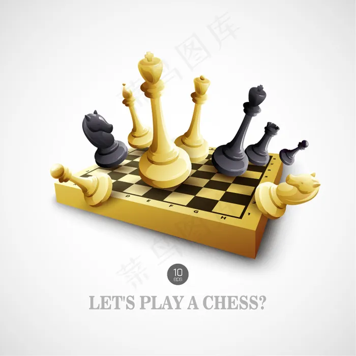 精美国际象棋素材psd模版下载