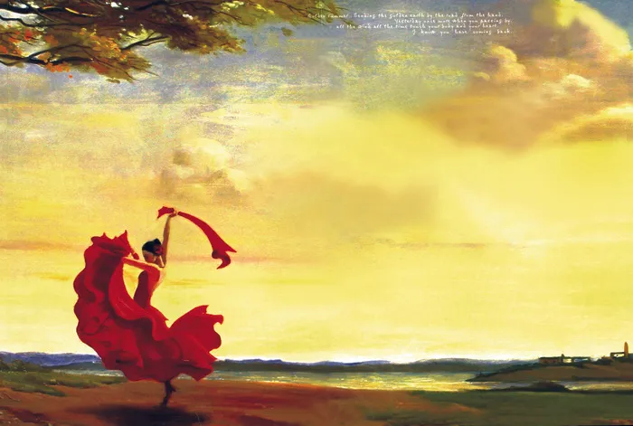 夕阳下的西班牙跳舞女郎