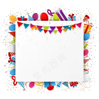 彩色信封生日背景图 彩色信封生日背景图