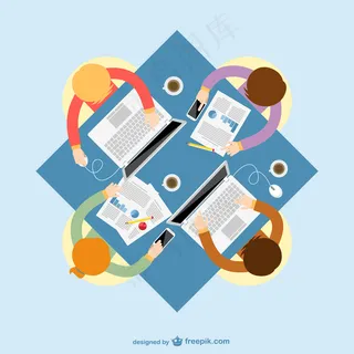 笔记本电脑和报告业务会议