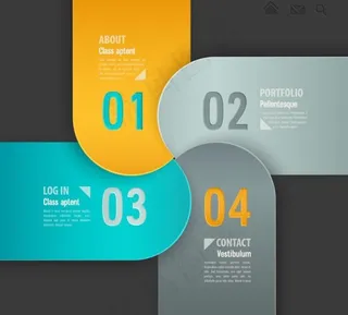 潮流彩色标签矢量素材三