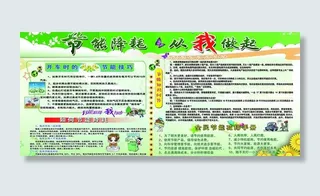 节能降耗展板图片