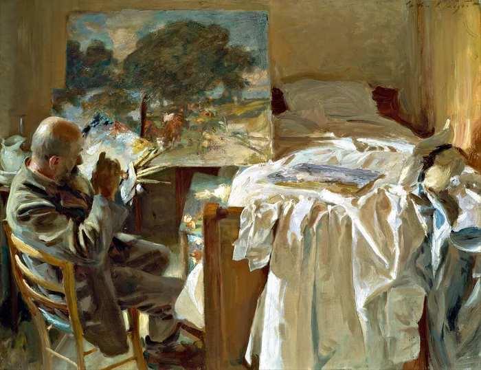 油画 画家的工作室图片