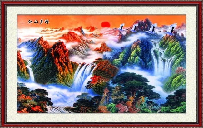 国画山水素材下载(3366X2126(DPI:30))psd模版下载