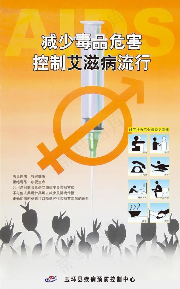 预防艾滋病宣传图图片cdr矢量模版下载