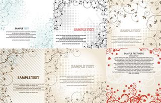 6款时尚花纹背景矢量素材
