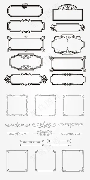 简约大气欧式边框矢量素材