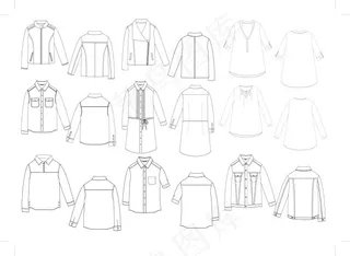 外套 衬衫款式图