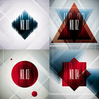 酷炫数字序号背景矢量