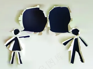 矢量创意撕纸对话泡泡