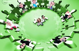 人物创意拼图(分层不精细)图片