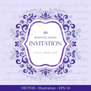 花纹装饰邀请卡