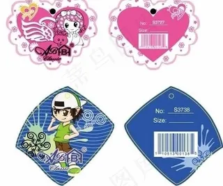 男女装吊牌图片