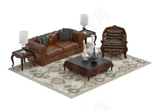 欧式沙发模型