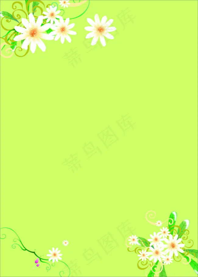 茉莉背景cdr矢量模版下载