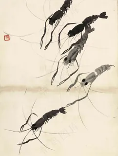 齐白石 虾图片
