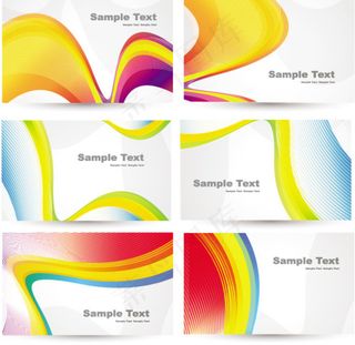 自设计彩虹色名片