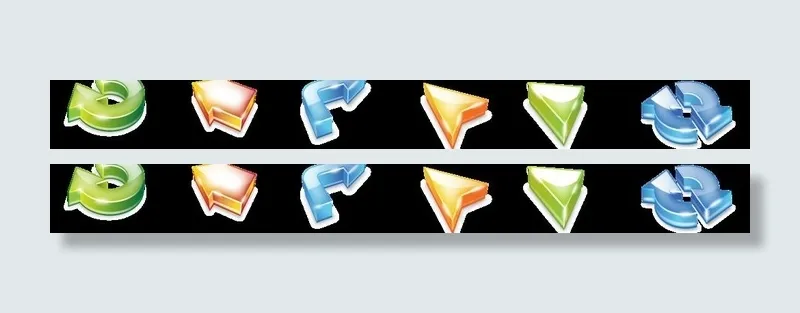 3d箭头图片psd模版下载
