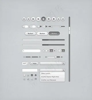 网页设计元素psd分层